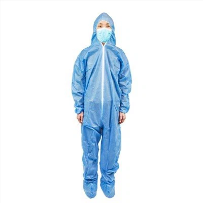 Синій одноразовий комбінезон